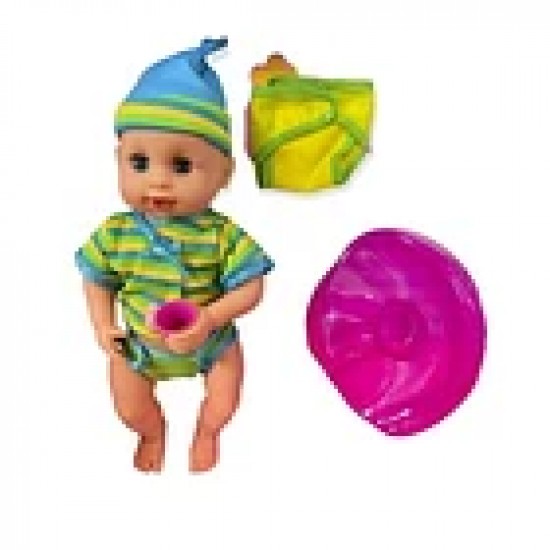 Baby Drinking water and doll