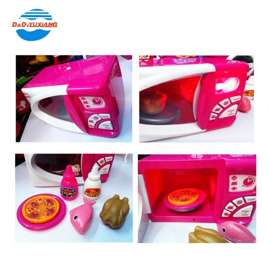 Electronic pink Plastic Microwave Oven