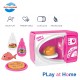 Electronic pink Plastic Microwave Oven