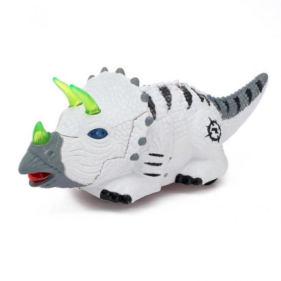 Transforming Triceratops robot with light and sound effects