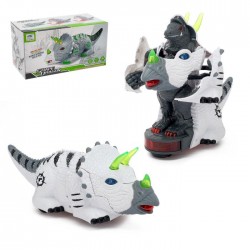 Transforming Triceratops robot with light and sound effects