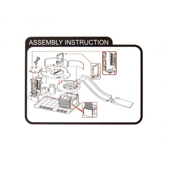 Firefighter parking set, with 3 cars