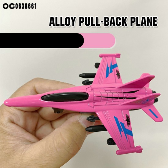 High Quality Mini 4PCS Metal Pull Back Diecast Fighter Plane