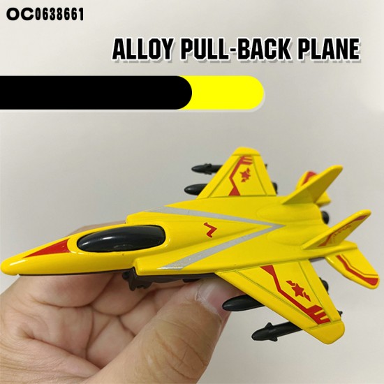High Quality Mini 4PCS Metal Pull Back Diecast Fighter Plane