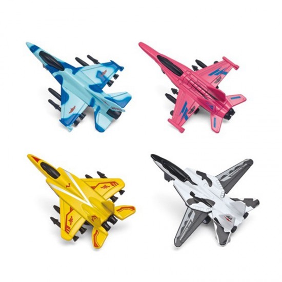 High Quality Mini 4PCS Metal Pull Back Diecast Fighter Plane