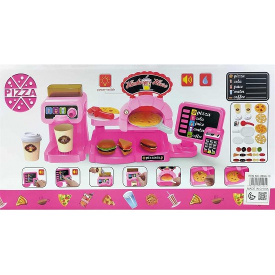 Kitchen/Pizza/Hamburger House Toy Kit with Lights and Sounds
