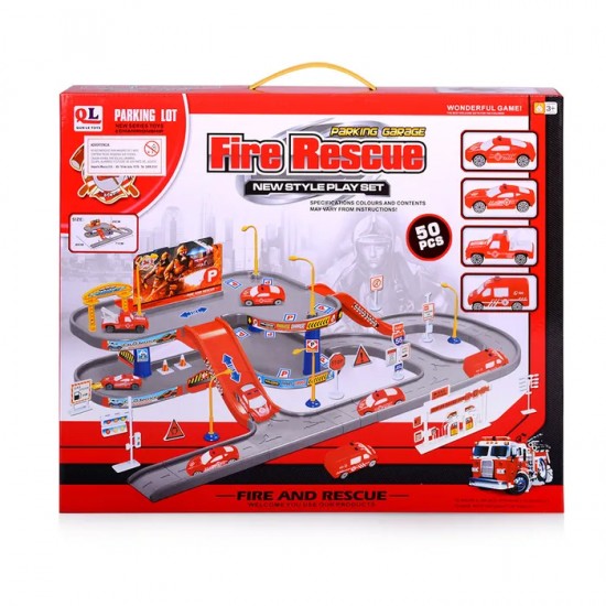 Racing Track Toy with 4 Cars