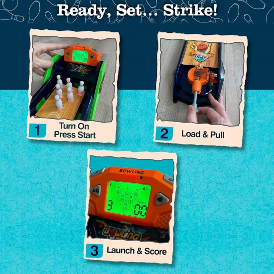 Bowling Game — Electronic Tabletop Arcade Game with LCD Auto Scoring