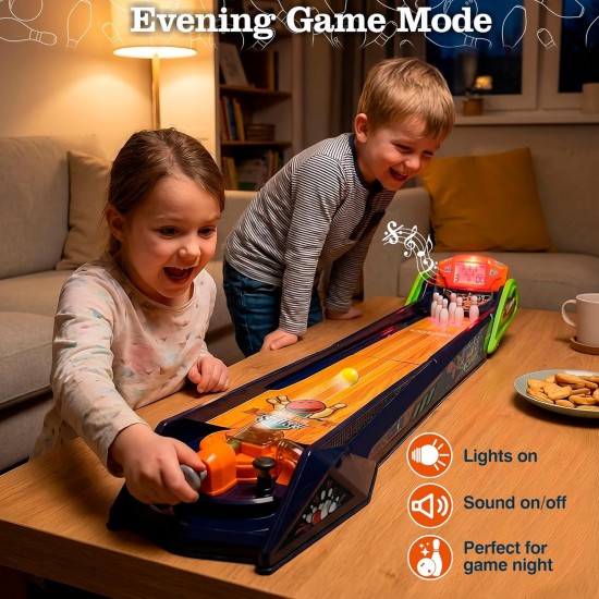 Bowling Game — Electronic Tabletop Arcade Game with LCD Auto Scoring