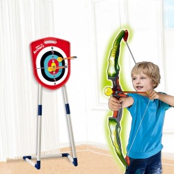 Bow and Arrow Toy – Light-Up Kids Archery Set with Target Stand