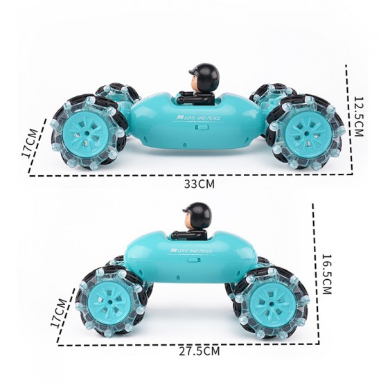 2.4GHz High Speed Rc Stunt Car Toy Watch Control Twisting Cars Remote Control Stunt Drift Toy Car with Doll Smoke Effects