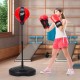  GYMAX Punching Ball, Inflatable Free Standing Boxing Ball with Boxing Gloves