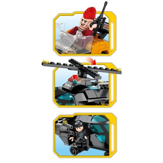 City Police SWAT Team Helicopter Set 296 pcs