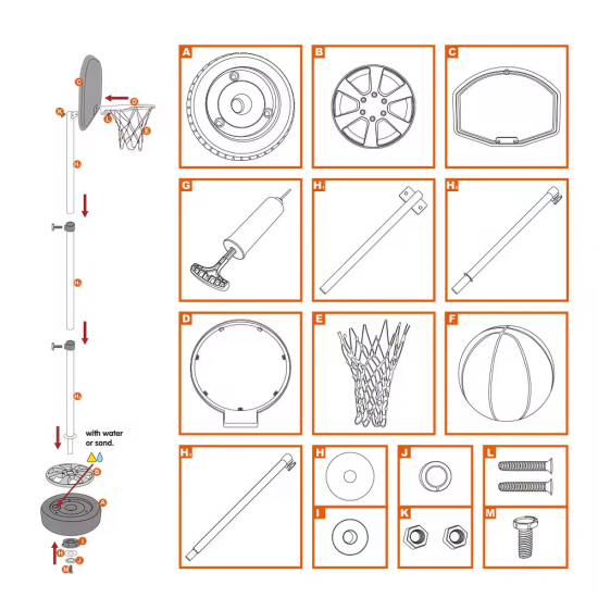 Basketball basket with stand