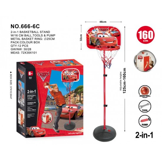  2 In 1 Basketball Unisex Play Set, 140 cm 
