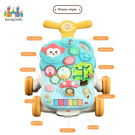 2 in 1 Baby Walker With Wheels and Seat