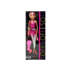 Barbie doll with long hair 28 cm - pink