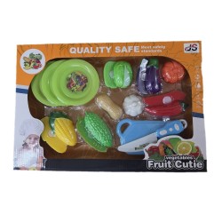 PLASTIC FRUIT CUTTING SET WITH KITCHENWARE IN A BOX