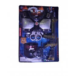 Police set with weapons