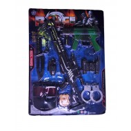 Police set with weapons