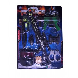 Police set with weapons