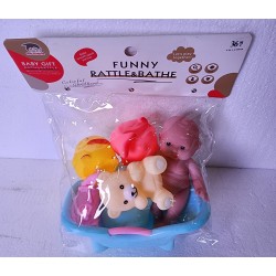 Vinyl Funny Rattle and Bath toy Set