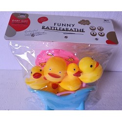 Vinyl Funny Rattle and Bath Duck Set