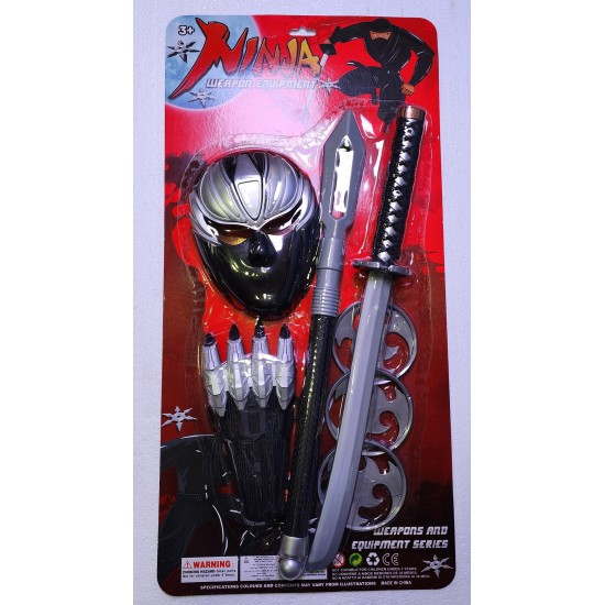 Ninja Weapons Set with Sword, Knife, Mask & Accessories