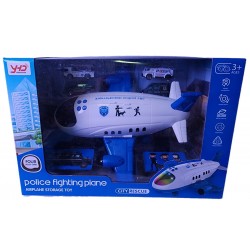 Transport Cargo Car DIY Police Plane Toy Kids