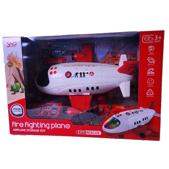 Transport Cargo Car DIY Fire Fighting Plane Toy Kids