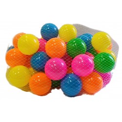 Colorful Soft Plastic Play Balls Set, 50 Pack