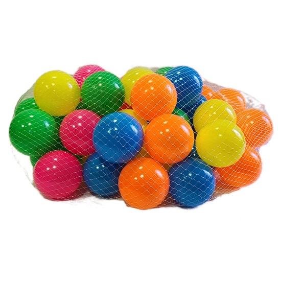 Colorful Soft Plastic Play Balls Set, 50 Pack