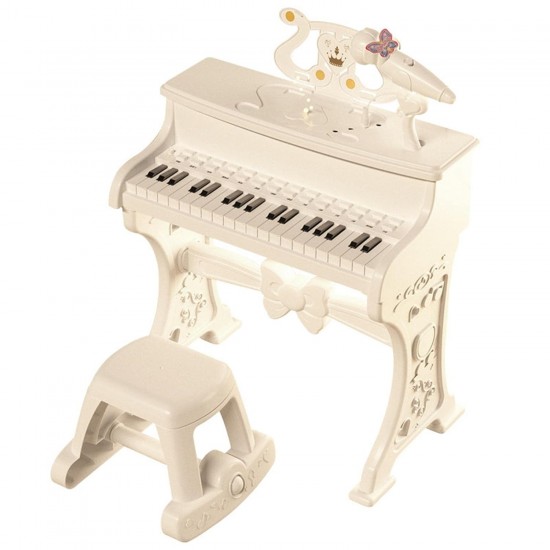 Keyboard Piano Learning Musical Toys ( White )