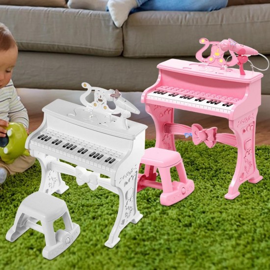 Keyboard Piano Learning Musical Toys ( White )