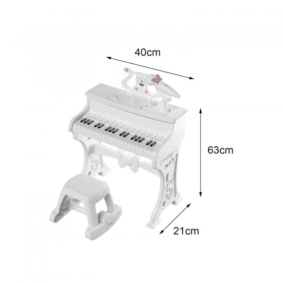 Keyboard Piano Learning Musical Toys ( White )