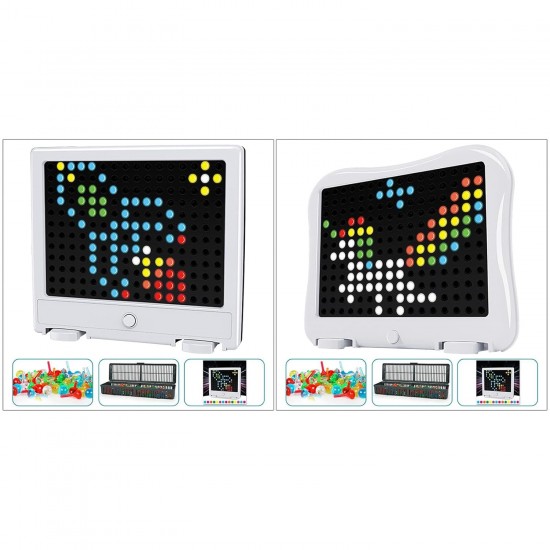 Mosaic Peg Board with 129 Buttons