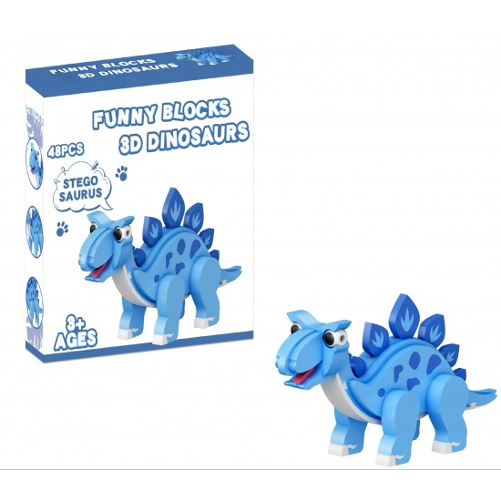 48 PCS Kids 3D DIY Eva Puzzle Dinosaur