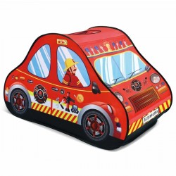 Red Color Fire Truck Car Style Kids Play Tent