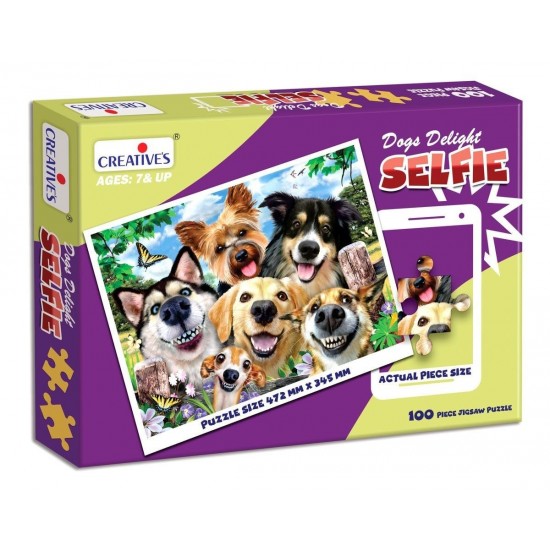 Dog Delight Selfie - 100 Pcs Puzzles