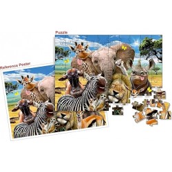 African Animals,Kid - 100 Pcs Puzzles