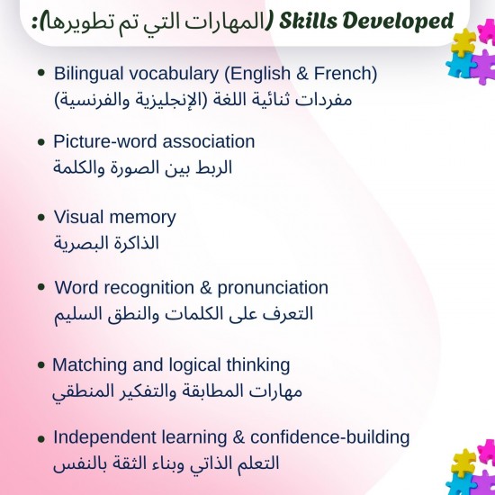 Fruits & Vegetables Learn Bilingual Vocabulary in English & French