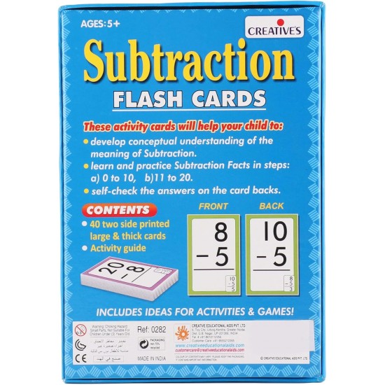 Subtraction- Flash Cards 